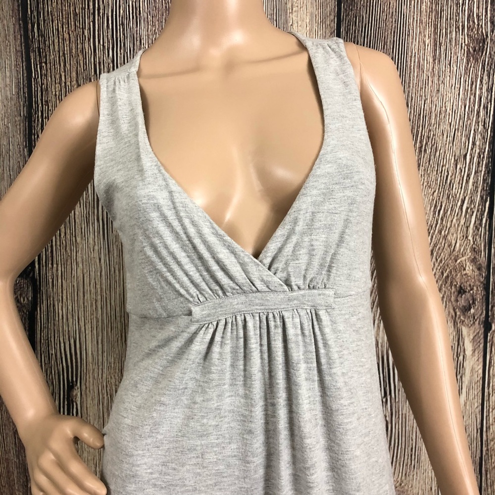 J Crew Midi Grey Ruffle Hem Dress - Picture 3 of 11